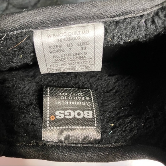 Bogs B Moc quilted pull on boots insulated black size 7 - Picture 5 of 9